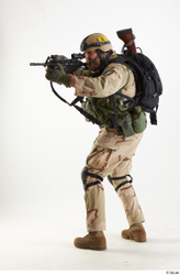 Whole Body Weapons-Rifle Man Pose with machine rifle White Army Athletic Bearded Studio photo references